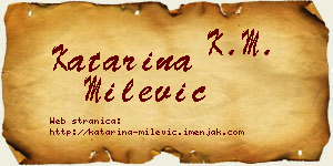 Katarina Milević vizit kartica